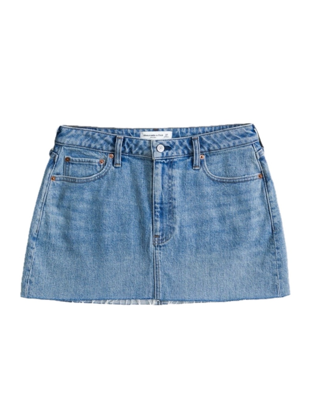 Abercrombie Curve Love Ultra High Rise Denim Mini Skirt Size 30 NWOT